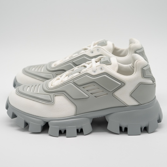 size 8.5uk 9.5 US Prada Cloudbust Thunder Grey White Fabric Rubber - Picture 4 of 13